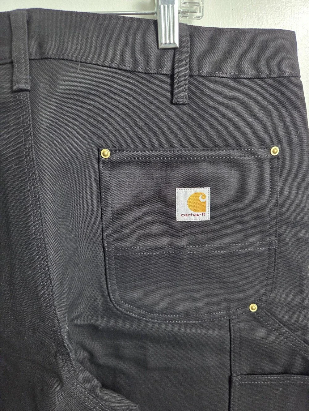 Carhartt Loose Straight B01 Firm Duck Front Work Pants Double Knees Size 38/30